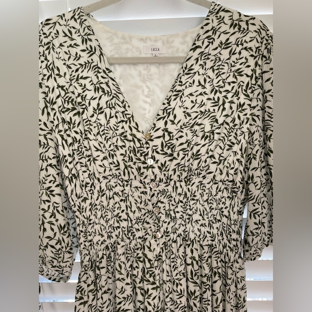 Lucca Couture Smocked Midi Dress